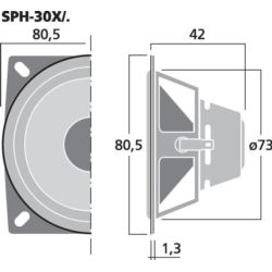 Monacor SPH-30X-4SW głośnik szerokopasmowy HIFI